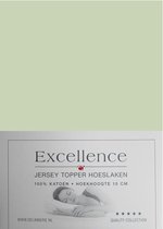 Excellence Jersey Topper Hoeslaken - Eenpersoons - 80/90x200/210 cm - Sand