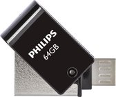 Bol.com Philips FM64DA148B - 2in1 USB 2.0/USB Micro B 64GB aanbieding