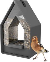 Pajavera® Vogelvoederhuisje hangend voor kleine vogels | Vogelvoerhuisje met flexibele bevestiging voor in uw tuin | Bestendig tegen warme en koude maanden, goed of slecht weer | H