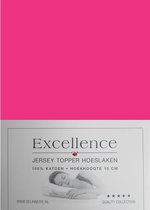 Excellence Jersey Topper Hoeslaken - Tweepersoons - 140x200/210 cm - Fuchsia