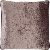 SENDA - Kussenhoes velvet pruim 45x45 cm - roze