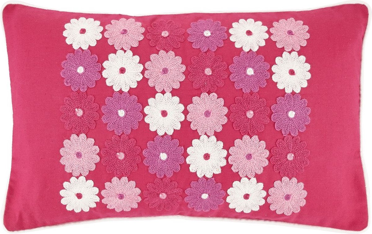 Dutch Decor MERODE - Kussenhoes 30x50 cm - fuchsia - roze - met rits Paars