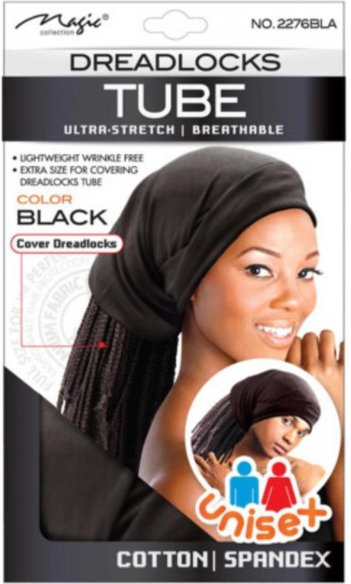 2 PACKS)Black Dreadlocks Tube Ultra Stretch Breathable Extra