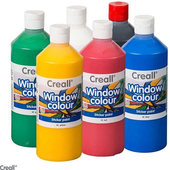 Creall-window colour assortiment - Inhoud: 6 x 500ml