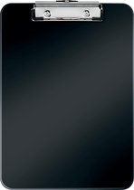 Leitz WOW Kunststof A4 Klembord met Ophanghaakje - Capaciteit tot 75 Vel - Zwart
