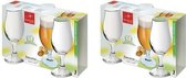 6x Speciaalbier glazen - 375 ml - tulpvormige bierglazen