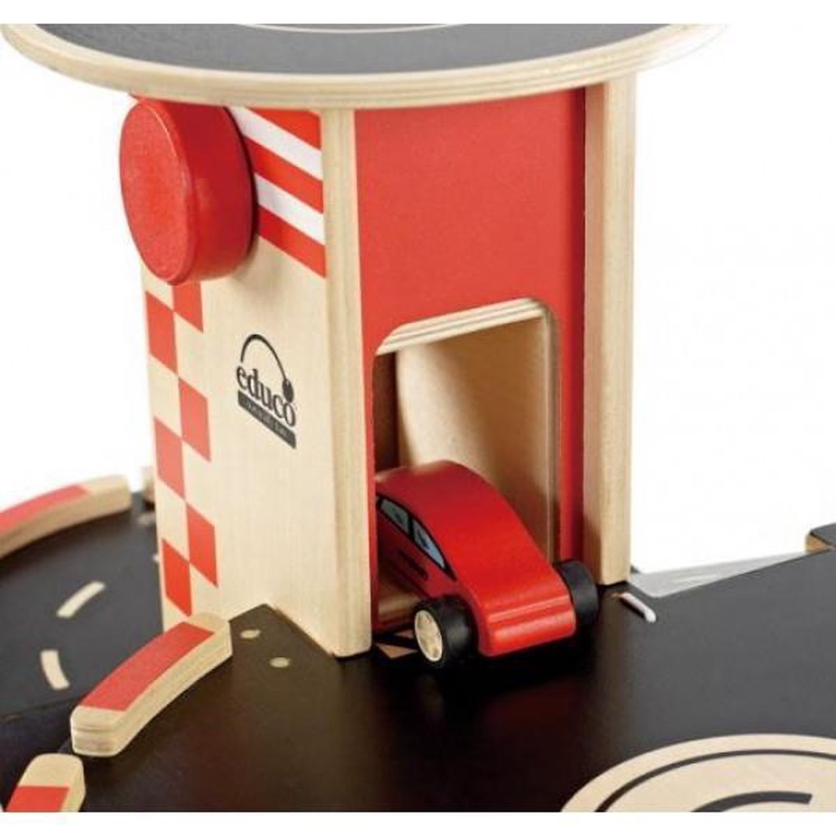 Hape Park & Go Garage - Speelgoed Parkeergarage met Lift, Helikopter en Auto's, 3 jaar+ — afbeelding 12