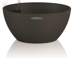 LECHUZA CUBETO Stone 30 - Plantenbak - met uitneembare binnenbak - met bewateringssysteem - ALL-IN-ONE set met LECHUZA-PON - grafietzwart