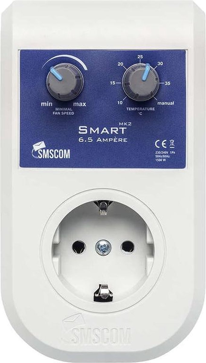 duif hotel Wordt erger SMSCom Smart Controller Fan- MK2 - 6.5Amp - Snelheidsregelaar voor  ventilator met... | bol.com