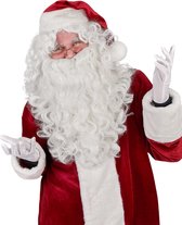 Vegaoo - Kerstman pruik en baard - Grijs, Wit - One Size