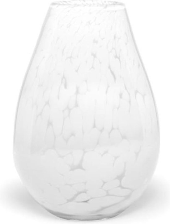Design vaas Organic - Fidrio WHITE - mondgeblazen bloemenvaas hoogte... |