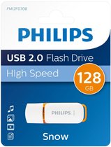Philips FM12FD70B USB Stick Flash Drive - 128 GB - USB 2.0 - Snow Edition - Sunrise Orange - Wit
