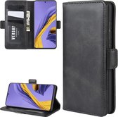 Samsung Galaxy A51 hoesje - Luxe wallet bookcase - Zwart - GSM Hoesje - Telefoonhoesje Geschikt Voor: Samsung Galaxy A51