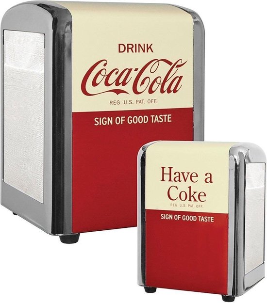 Coca-Cola Half Size Napkin Holder Sign of Good Taste