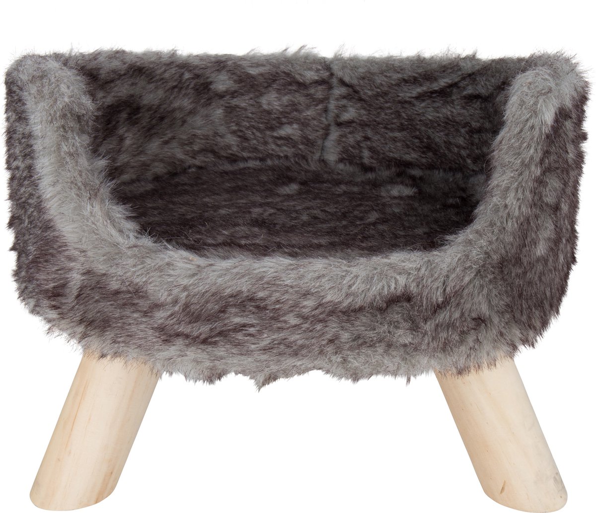 District 70 Nordic – Luxe Kattenmand Op Pootjes – 40X30X25Cm In Silver – Silver