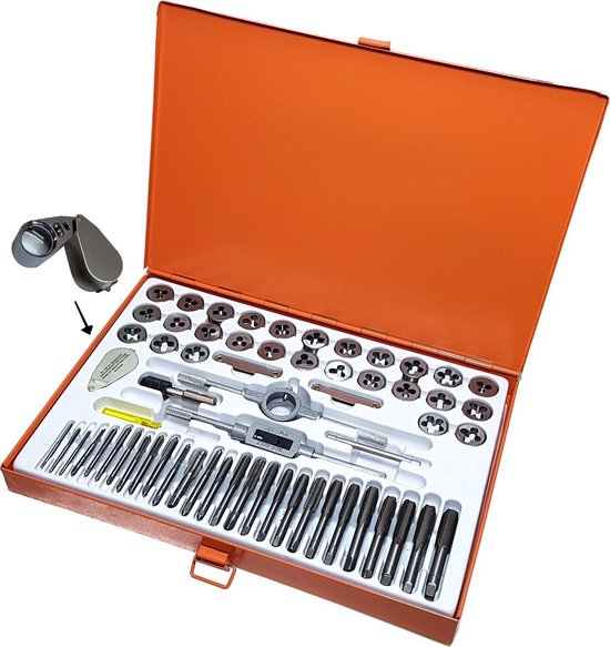 M4.5×0.75 Zilver HSS Metrisch Tap and Die Set, Draad Tap en Ronde Draad Die Rechts Hand HSS Taper M4.5×0.75 Zilver HSS Metrisch Tap and Die Set, Draad Tap en Ronde Draad Die Rechts Hand HSS Taper