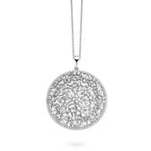 Velini jewels -P6588W -Hanger+Ketting -925 Zilver gerodineerd -Cubic Zirkonia