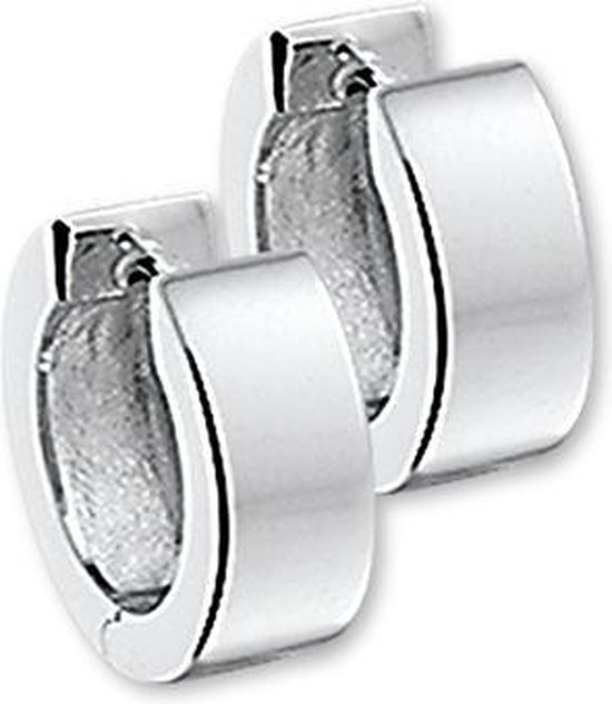 YO&NO - Oorbellen - Zilver - Oorringen - Klap - Vlak -  5mm - 15mm - Sieraden vrouw - Gerhodineerd - Zilver 925