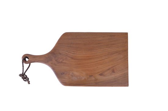 Tapas plank / brood plank / serveerplank - Teak hout - werkblad van 30 bij  24 cm met... | bol.com