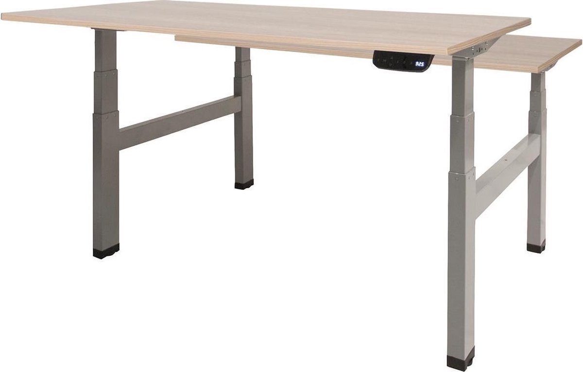 Zit Sta Bureau - Duo Elek 120x80 lindb. eik -alu frame