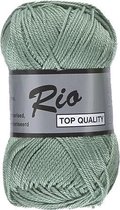 Lammy yarns Rio katoen garen - olijf groen (375) - naald 3 a 3,5 mm - 1 bol