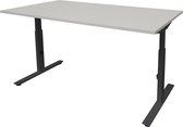 Verstelbaar Bureau - Linesto 200x80 grijs - zwart frame