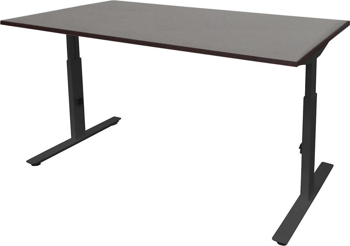Verstelbaar Bureau - Linesto 160x80 logan - zwart frame
