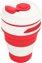 24ME® Koffiebeker to go Verkleinbare Beker - Duurzame koffiebeker - Reisbeker - Travel cup - 350 ml - Coffee to go - Rood