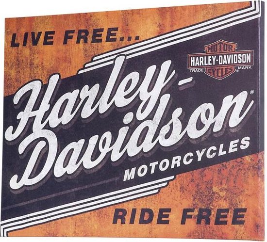 Harley-Davidson Live Free Ride Free Canvas Print | bol.com