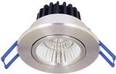 The Solution LED Inbouwspot Kantelbaar 9W 830 765lm Alu geschuurd