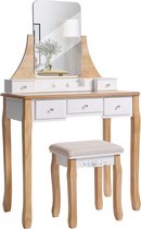 Nancy's Moderne Kaptafel Lilly - Make Up Tafel Met 360 ° Draaibare Spiegel - Kaptafels