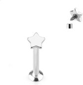Tragus piercing ster chirurgisch staal 8mm