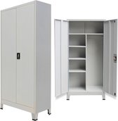 Stevige lockerkast met twee deuren 90x40x180cm (Incl LW Anti kras vilt) / locker kast met planken