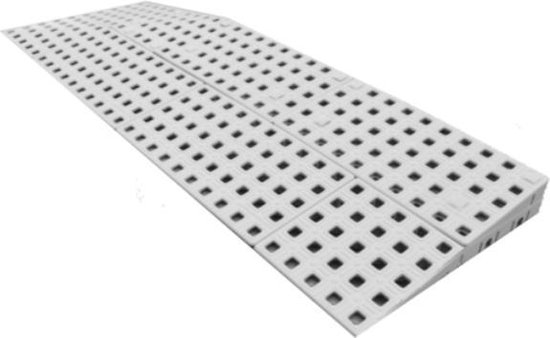 Drempelhulp Buiten - 2-Zijdig Oprijbare Drempelplaat Links - 1,8 cm (H) x 75 cm (B) - Oprijplaat