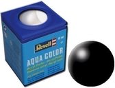 Revell Aqua #302 Black - Satin - RAL9005 - Acryl - 18ml Verf potje