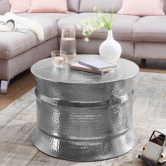 fluiten Blanco Zuidelijk Medina bijzettafel - Aluminium - Moderne design lounge tafel - 62 x 41 x 62  cm | bol.com