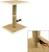 MaxxPet Krabpaal met speeltje 35 x 35 x 48cm - Beige