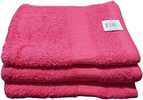 Handdoeken - 9 stuks - Roze - 50x100 cm. | bol