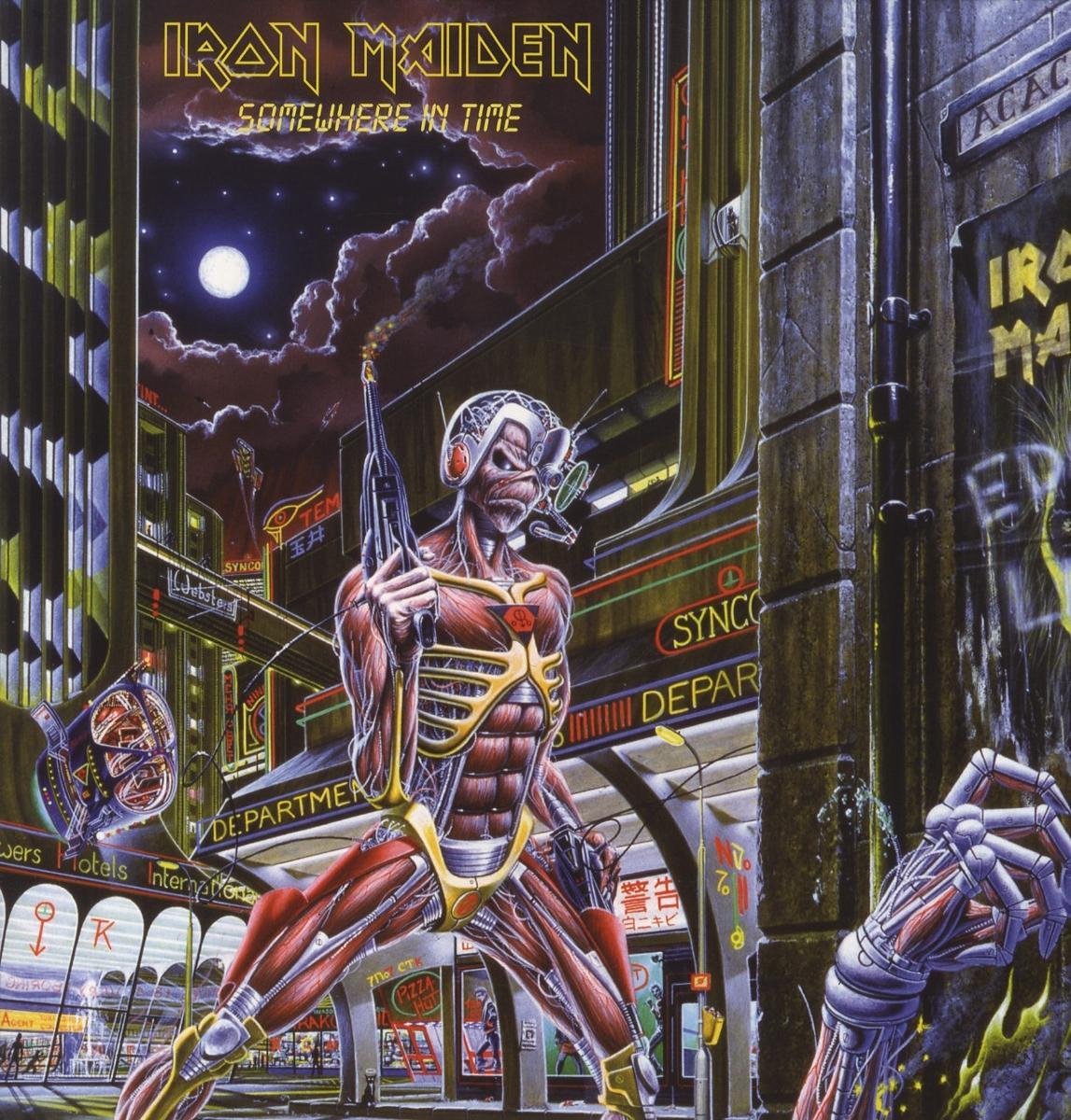 洋楽 IRON MAIDEN Somewhere In Time LP Iron Maiden Somewhere In Time LP - Ondoorzichtig vinyl met Sea Of