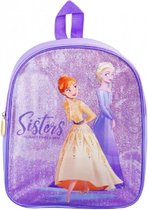 Frozen 2 sisters rugtas - glitter lila paars - kinderrugtas - schooltas - rugzak -