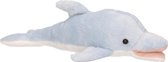 Pluche blauwgrijze dolfijn knuffel 26 cm - Dolfijnen zeedieren knuffels - Speelgoed voor kinderen