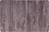 6x Placemat donkerbruine houten vloer print 44 cm - Placemats/onderleggers tafeldecoratie - Tafel dekken