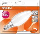 OSRAM 4052899959613 LED-lamp Energielabel A++ (A++ - E) E14 Kaars 5 W = 40 W Warmwit (Ø x l) 35 mm x 97 mm Filament / Retro-LED, Dimbaar 1 stuk(s)