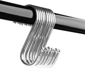 Metalen RVS S haken | Ophang haken voor keuken of kleding hanger | 10 stuks metaal | ophanghaakjes| haak hanger | S Haak