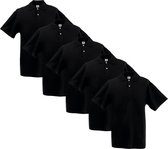 Fruit of the Loom polo homme taille XL 5 pcs (noir)