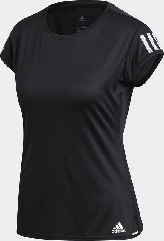 adidas Club 3 Str Tee Sportshirt Dames - Black - Maat L | bol.com