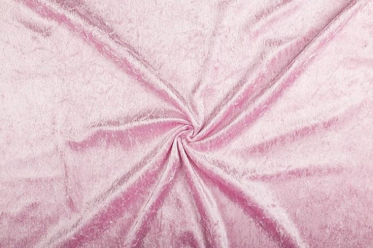 Afbeelding van product Velours de panne stof - Lichtroze - 50 meter