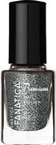 Cosmetica Fanatica - Premium Nagellak - transparant met mini, kleine en grote zilver glitters - flesje met 12 ml. inhoud - nummer 864