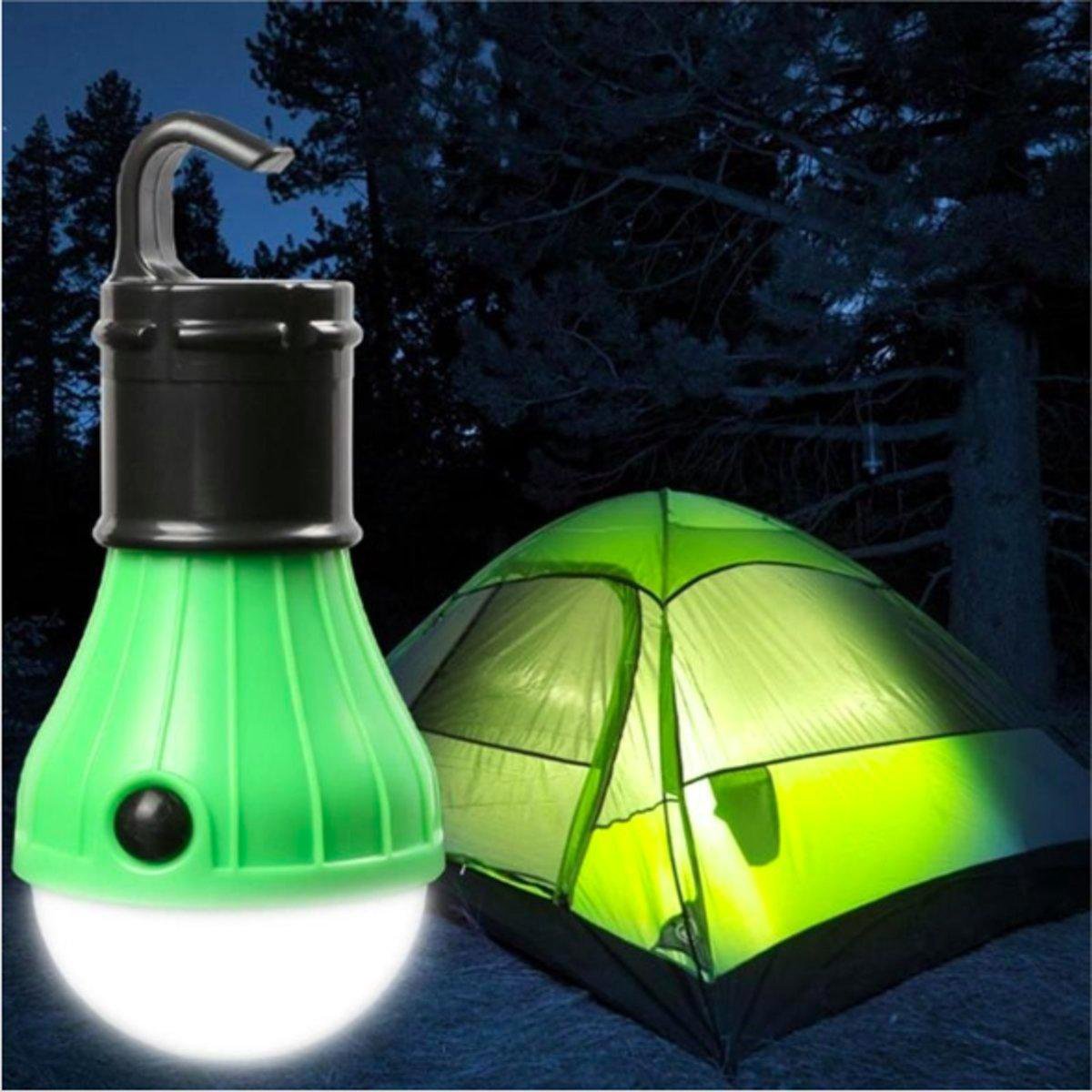 4x LED Tentlamp Lampjes met ophanghaak Camping/Outdoor