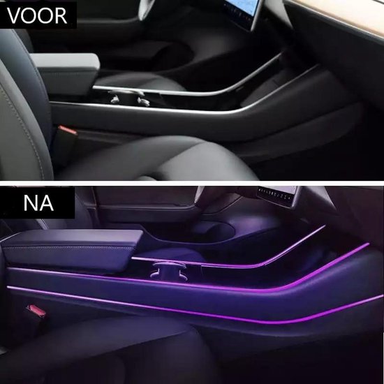 Kwaadaardig Rondlopen Verplaatsing Tesla Model 3 Ambient Light Middenconsole LED Decoratieve Sfeer Binnen  Verlichting... | bol.com